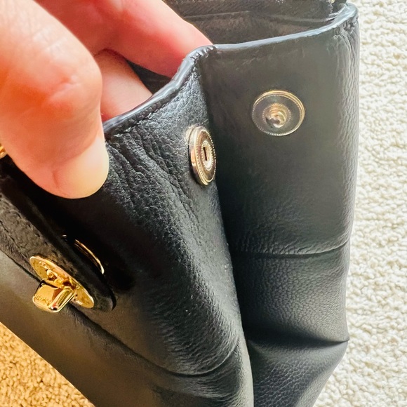 Coach Turlock Black Pebble Leather Borough Bag NWOT - Picture 4 of 6